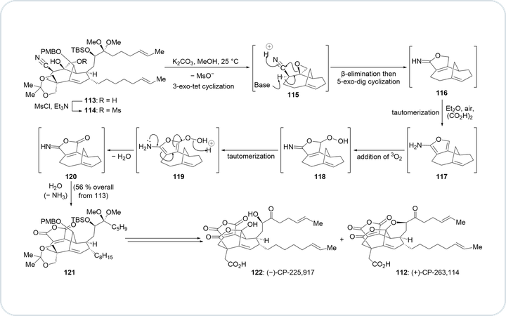 在 ChemDraw 中复刻的复杂多步合成路线